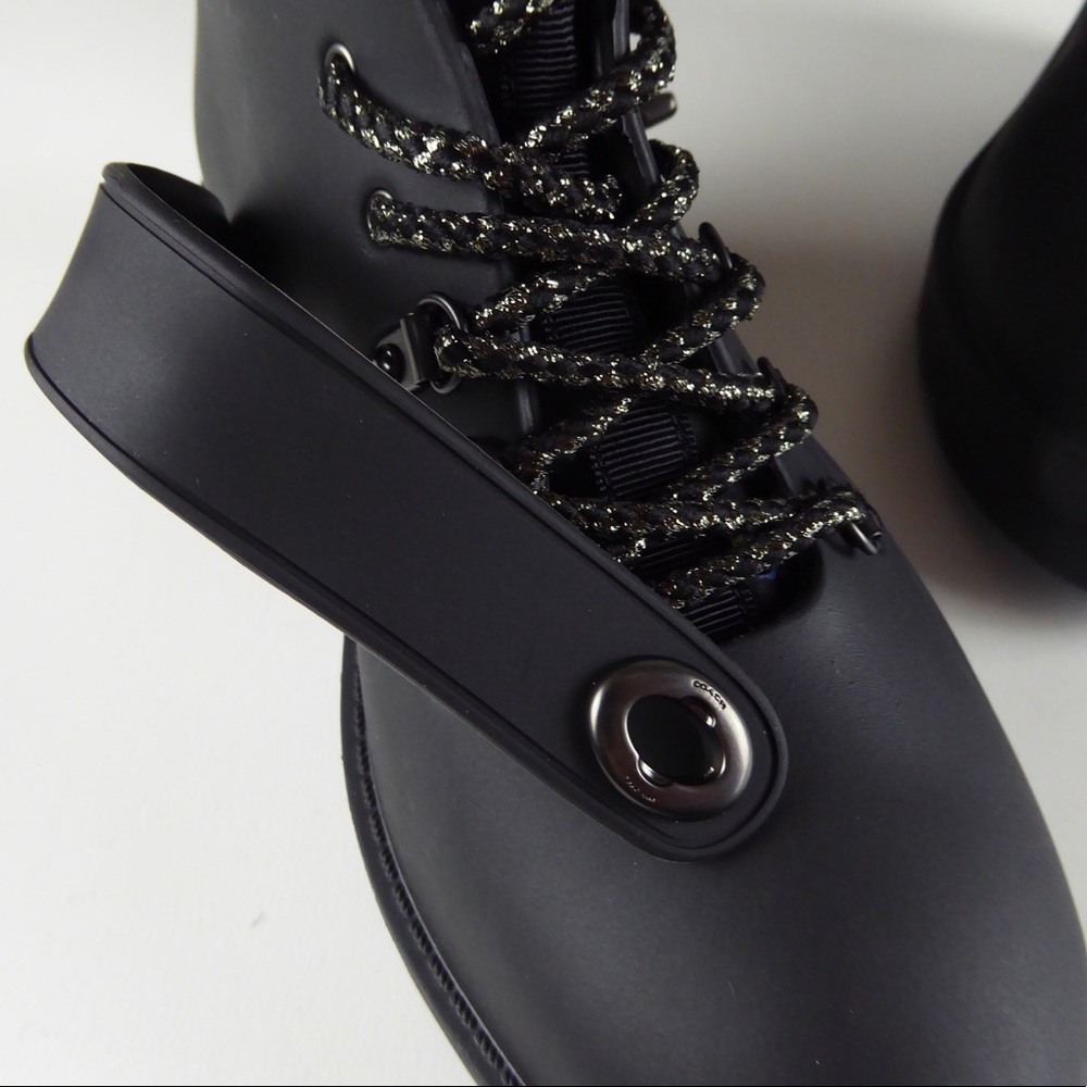Coach Urban Hiker Rubber Bootie w Floral Liner NIB - Picture 4 of 8